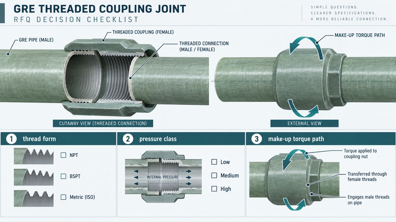 Fiberglass vs stainless vs without coupling on GRE thread joints