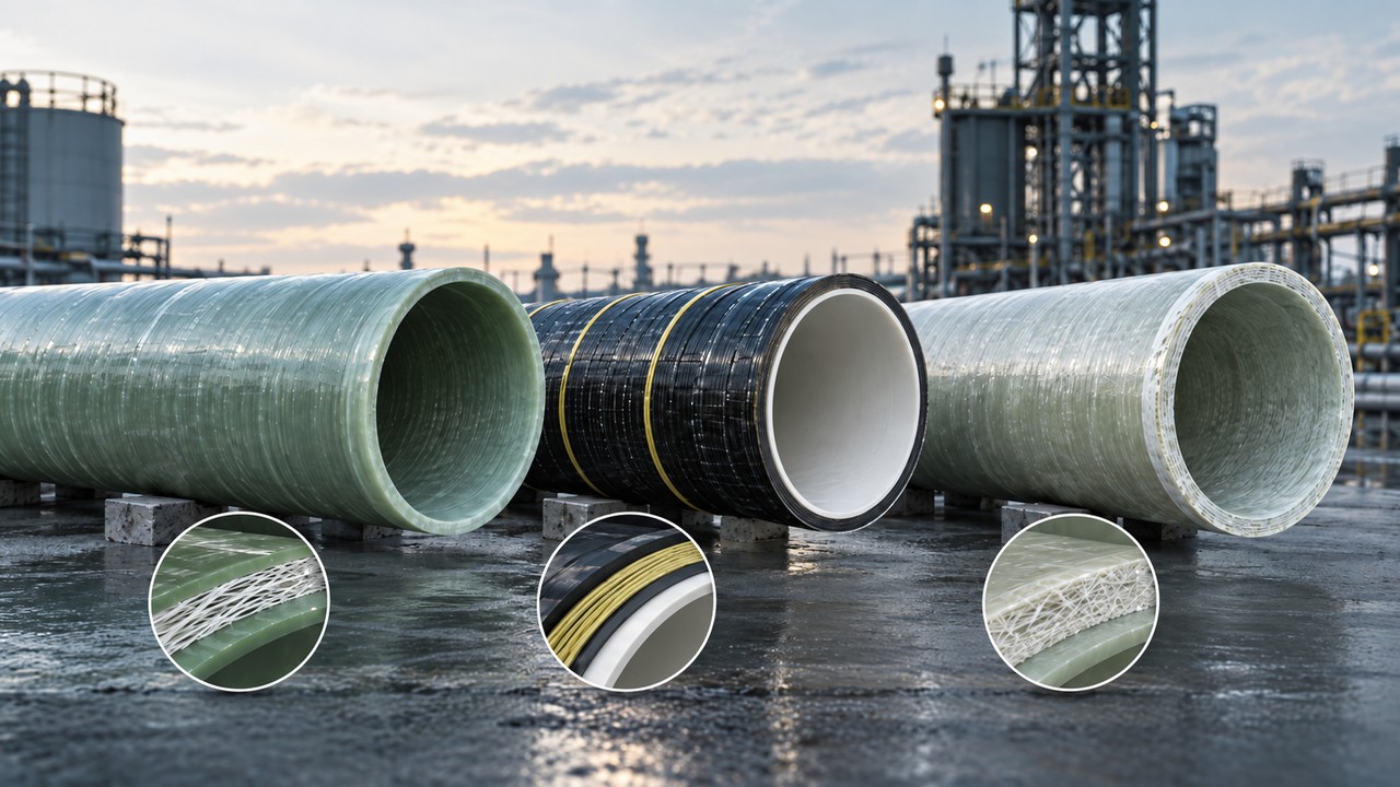 Non-metallic pipes oilfield RFQ — GRE vs RTP vs GRP selection hero