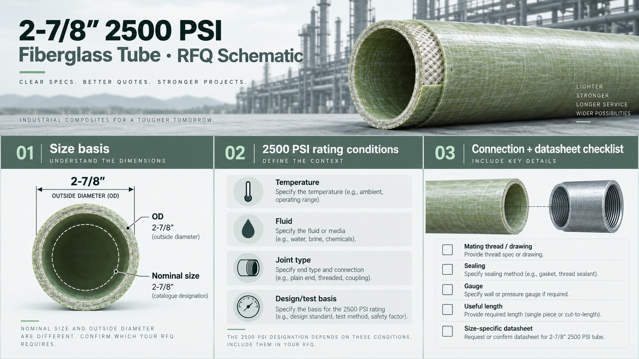 2-7/8 2500 PSI fiberglass tube RFQ decision schematic